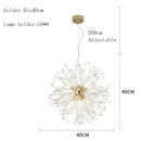 GobekUsa Dandelion Chandelier LED Pendant Lamp for Dining Room Bedroom Shops