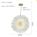 GobekUsa Dandelion Chandelier LED Pendant Lamp for Dining Room Bedroom Shops