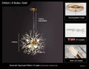 GobekUsa Dandelion Led Ceiling Chandelier for Home Decor Lighting Fixture