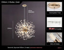 GobekUsa Dandelion Led Ceiling Chandelier for Home Decor Lighting Fixture