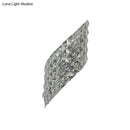 GobekUsa Clear Cut Crystal Sconce with Twisted Leaf Design and 4 Bulbs - Minimalistic Wall Mounted Lamp for Corners
