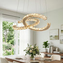 Modern Crystal Double C Chandelier