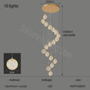 GobekUsa Double Story LED Ring Chandelier - Modern Nordic Style Living Room Lighting
