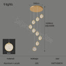 GobekUsa Double Story LED Ring Chandelier - Modern Nordic Style Living Room Lighting