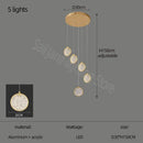 GobekUsa Double Story LED Ring Chandelier - Modern Nordic Style Living Room Lighting