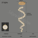 GobekUsa Double Story LED Ring Chandelier - Modern Nordic Style Living Room Lighting