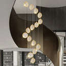 GobekUsa Double Story LED Ring Chandelier - Modern Nordic Style Living Room Lighting