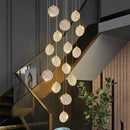 GobekUsa Double Story LED Ring Chandelier - Modern Nordic Style Living Room Lighting