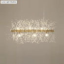 GobekUsa Modern Crystal Flower Island Pendant Ceiling Lamp for Kitchen (9/12-Head, Chrome/Gold)