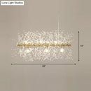 GobekUsa Modern Crystal Flower Island Pendant Ceiling Lamp for Kitchen (9/12-Head, Chrome/Gold)