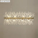 GobekUsa Modern Crystal Flower Island Pendant Ceiling Lamp for Kitchen (9/12-Head, Chrome/Gold)