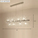 GobekUsa Modern Crystal Flower Island Pendant Ceiling Lamp for Kitchen (9/12-Head, Chrome/Gold)