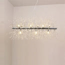 GobekUsa Modern Crystal Flower Island Pendant Ceiling Lamp for Kitchen (9/12-Head, Chrome/Gold)
