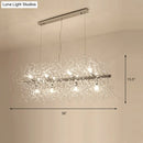 GobekUsa Modern Crystal Flower Island Pendant Ceiling Lamp for Kitchen (9/12-Head, Chrome/Gold)