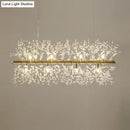 GobekUsa Modern Crystal Flower Island Pendant Ceiling Lamp for Kitchen (9/12-Head, Chrome/Gold)