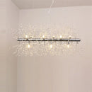 GobekUsa Modern Crystal Flower Island Pendant Ceiling Lamp for Kitchen (9/12-Head, Chrome/Gold)