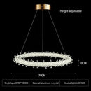 GobekUsa Crystal Flower LED Chandelier Pendant Light for Living and Dining Room