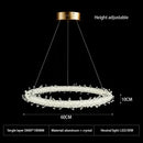 GobekUsa Crystal Flower LED Chandelier Pendant Light for Living and Dining Room