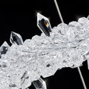 GobekUsa Crystal Flower LED Chandelier Pendant Light for Living and Dining Room