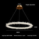 GobekUsa Crystal Flower LED Chandelier Pendant Light for Living and Dining Room