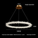 GobekUsa Crystal Flower LED Chandelier Pendant Light for Living and Dining Room