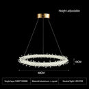 GobekUsa Crystal Flower LED Chandelier Pendant Light for Living and Dining Room