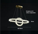 GobekUsa Crystal Flower LED Chandelier Pendant Light for Living and Dining Room