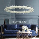 GobekUsa Crystal Flower LED Chandelier Pendant Light for Living and Dining Room