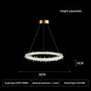 GobekUsa Crystal Flower LED Chandelier Pendant Light for Living and Dining Room