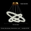 GobekUsa Crystal Flower LED Chandelier Pendant Light for Living and Dining Room