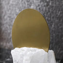GobekUsa Crystal Geometric Metal Sculpture Decor Ornaments Golden Handicraft Figurines