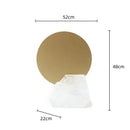 GobekUsa Crystal Geometric Metal Sculpture Decor Ornaments Golden Handicraft Figurines