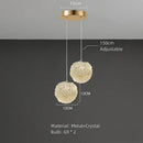 GobekUsa Crystal Gold Ceiling Light for Bedroom Dining Room G9 Bulb