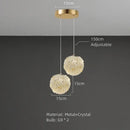 GobekUsa Crystal Gold Ceiling Light for Bedroom Dining Room G9 Bulb