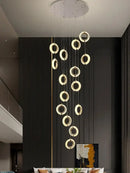 GobekUsa Crystal Gold LED Chandelier Modern Luxury Ceiling Lamp