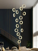 GobekUsa Crystal Gold LED Chandelier Modern Luxury Ceiling Lamp