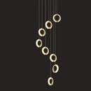 GobekUsa Crystal Gold LED Chandelier Modern Luxury Ceiling Lamp