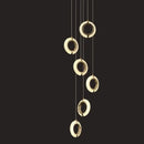 GobekUsa Crystal Gold LED Chandelier Modern Luxury Ceiling Lamp
