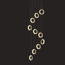 GobekUsa Crystal Gold LED Chandelier Modern Luxury Ceiling Lamp