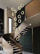 GobekUsa Crystal Gold LED Chandelier Modern Luxury Ceiling Lamp