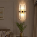 GobekUsa Crystal Gold LED Wall Sconce, Modern Nordic Bedroom Lighting Fixture