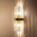 GobekUsa Crystal Gold LED Wall Sconce, Modern Nordic Bedroom Lighting Fixture