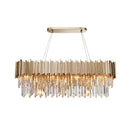 GobekUsa Gold Metal LED Pendant Lights Adjustable Living Room Dining Round Fixture