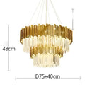 GobekUsa Gold Metal LED Pendant Lights Adjustable Living Room Dining Round Fixture