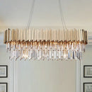 GobekUsa Gold Metal LED Pendant Lights Adjustable Living Room Dining Round Fixture