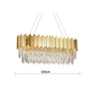 GobekUsa Gold Metal LED Pendant Lights Adjustable Living Room Dining Round Fixture