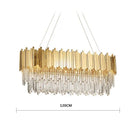 GobekUsa Gold Metal LED Pendant Lights Adjustable Living Room Dining Round Fixture