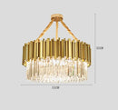 GobekUsa Gold Metal LED Pendant Lights Adjustable Living Room Dining Round Fixture