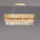 GobekUsa Gold Metal LED Pendant Lights Adjustable Living Room Dining Round Fixture