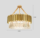 GobekUsa Gold Metal LED Pendant Lights Adjustable Living Room Dining Round Fixture